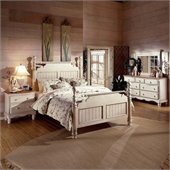 Hillsdale Wilshire 4 Piece Bedroom Set in Antique White
