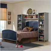 Hillsdale Universal Youth Panel Bed 3 Piece Bedroom Set in Navy/Silver
