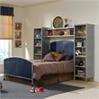 ADD TO YOUR SET: Hillsdale Universal Youth Metal Panel Bed with Wall Storage in Navy and Silver Finish