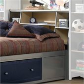 Hillsdale Universal Youth Metal Bookcase Headboard in Silver