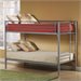Hillsdale Universal Youth Twin over Twin Metal Bunk Bed in Silver Finish