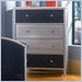 Hillsdale Universal Youth 4 Drawer Metal Chest in Silver and Navy Finish