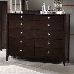 Hillsdale Tiburon Tall Double Dresser in Espresso