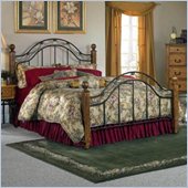 Hillsdale Camelot Oak Wood Post Metal Bed