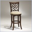 Hillsdale Garden Back 30 Inch Swivel Bar Stool in Dark Brown 