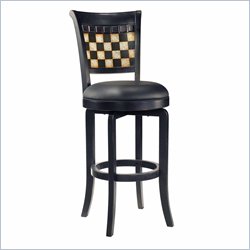 Hillsdale Baxter 26.5 Inch Hand Painted Black Swivel Counter Stool