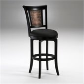 Hillsdale Cecily Black 26.5 Swivel Counter Stool in Brown Vinyl