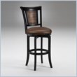 ADD TO YOUR SET: Hillsdale Cecily 30.5 Inch Swivel Bar Stool in Black and Brown