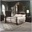 Hillsdale Banyan Bedroom Espresso Wood and Metal Bed 2 Piece Bedroom Set