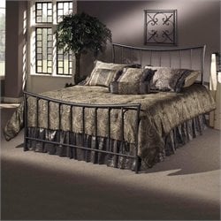 Hillsdale Edgewood Metal Panel Bed in Magnesium Pewter Finish-King