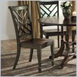 Hillsdale Garden Back Antique Green Dining Side Chair with Wood Seat (Set of 2)