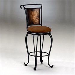 Hillsdale Milan 26 Swivel Seat Counter Stool in Copper