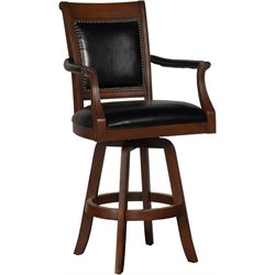 Hillsdale Kingston 30 Inch Game Swivel Leather Back Bar Stool