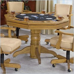 Hillsdale Classic Game Table for 8 Players in Oak Finish