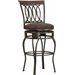 Hillsdale Montello 32 Inch Swivel Leather Bar Stool wtih Antique Finish