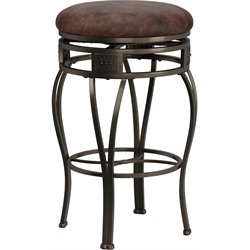 Hillsdale Montello 30 Inch Faux Leather Swivel Bar Stool