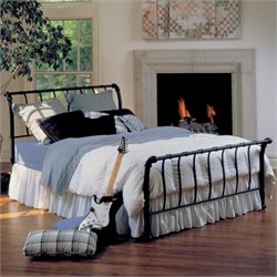 Hillsdale Janis Metal Sleigh Bed in Black