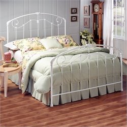Hillsdale Maddie White Metal Panel Bed