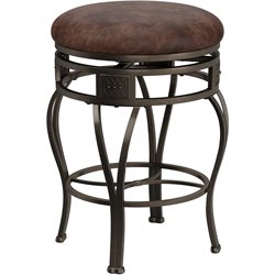 Hillsdale Backless Montello 26 Inch Swivel Leather Counter Stool