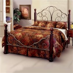Hillsdale Ardisonne Metal Poster Bed in Old Silver Finish Best Price