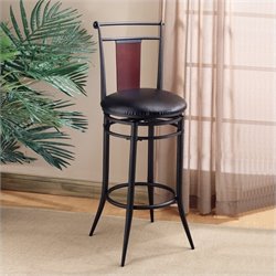Hillsdale MidTown 26 Inch Swivel Leather Back Stool