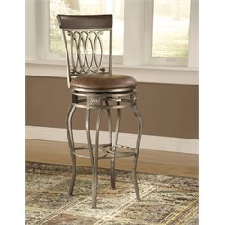 Hillsdale Montello 28 Inch Swivel Leather Counter Stool