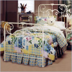 Hillsdale Lindsey White Metal Panel Bed-Queen