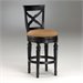 Hillsdale Northern Heights 30 Inch French Country Style Swivel Bar Stool in Black and Cherry Finish