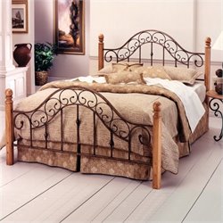 Hillsdale San Marco Metal Poster Bed in Brown Rust Copper Finish