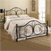 Hillsdale Milwaukee Antique Metal Poster Bed in Brown Finish-Queen