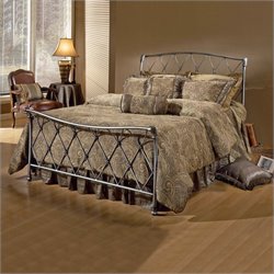 Hillsdale Silverton Metal Sleigh Bed in Bronze Pewter Finish