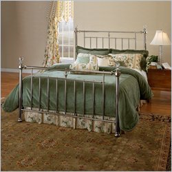 Hillsdale Lila Metal Bed in Nickel Finish