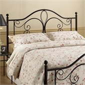 Hillsdale Milwaukee Metal Headboard in Dark Brown Antique Finish