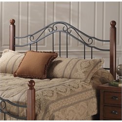 Hillsdale Madison Metal Headboard in Antique Black Finish