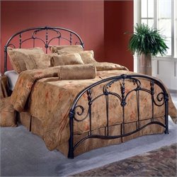 Hillsdale Jacqueline Metal Bed in Antique Dark Gray Finish