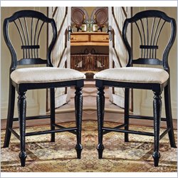 Hillsdale Wilshire Black 24 Inch Counter Height Bar Stools (Set of 2)