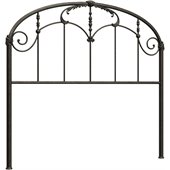 Hillsdale Jacqueline Queen Size Metal Headboard in Antique Gray