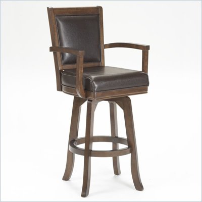 Hillsdale Ambassador 30" Swivel Arm Bar Stool in Rich Cherry