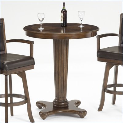 Hillsdale Ambassador Round Bar Height Pub Table in Rich Cherry
