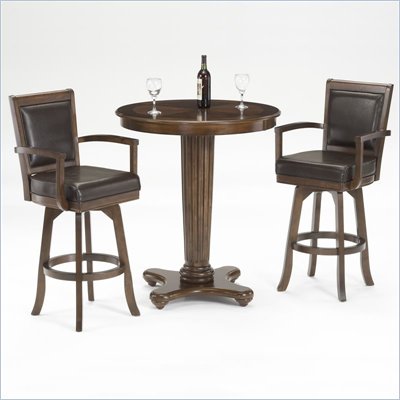 Hillsdale Ambassador 3 Piece Pub Table with 2 Stools in Rich Cherry