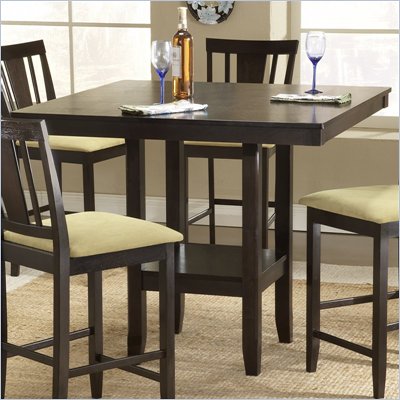Hillsdale Arcadia Square Counter Height Casual Dining Table in Espresso Finish