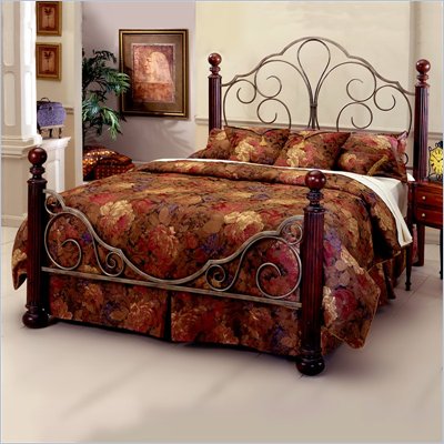 Hillsdale Ardisonne Metal Poster Bed in Old Silver Finish