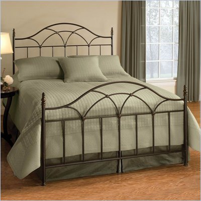 Hillsdale Aria Metal Panel Bed in Brown Rust Finish