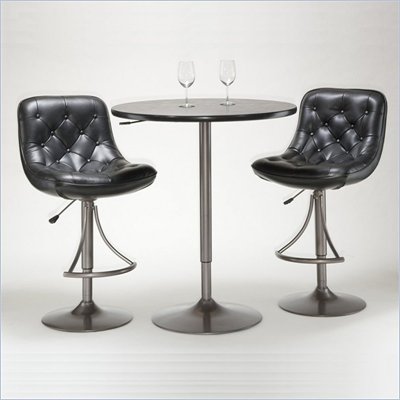 Hillsdale Aspen 3 Piece Pub Table Set with Bar Stools in Oyster Grey