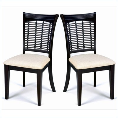 Hillsdale Bayberry Fabric Dining Side Chair in Dark Cherry Finish (Set of 2)