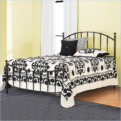 Hillsdale Bel Air Metal Panel Bed in Black Gold Finish