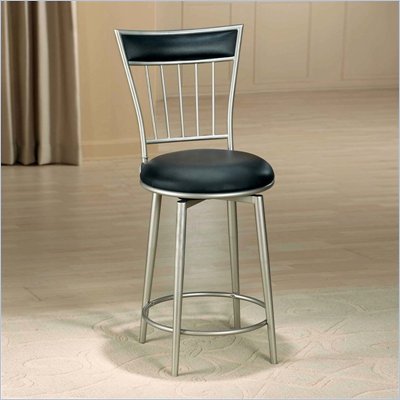 Hillsdale Benson 26 Inch Counter Height Bar Stool in Black and Grey
