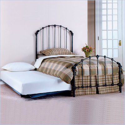 Hillsdale Bonita Twin Metal Panel Bed with Roll-Out Trundle