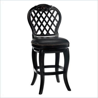 Hillsdale Braxton 30 Inch Leather Wood Bar Stool