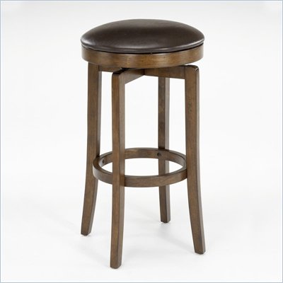Hillsdale Brendan 31" Backless Swivel Bar Stool in Brown Cherry